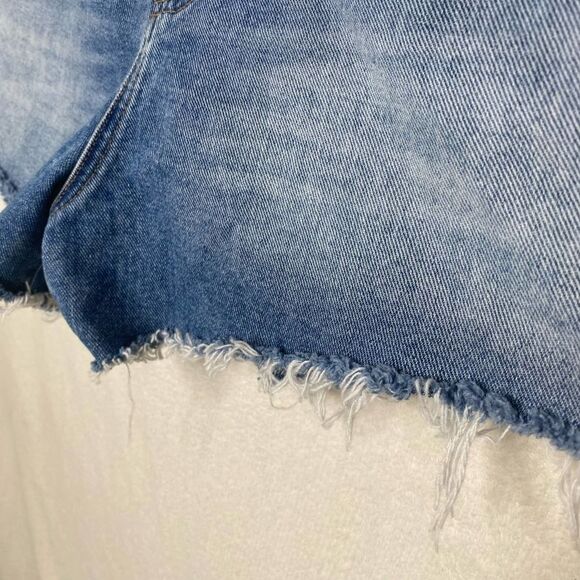 Madewell The Perfect Jean Short Frayed Hem Shorts High Rise Denim Blue Size 32 - Picture 6 of 11